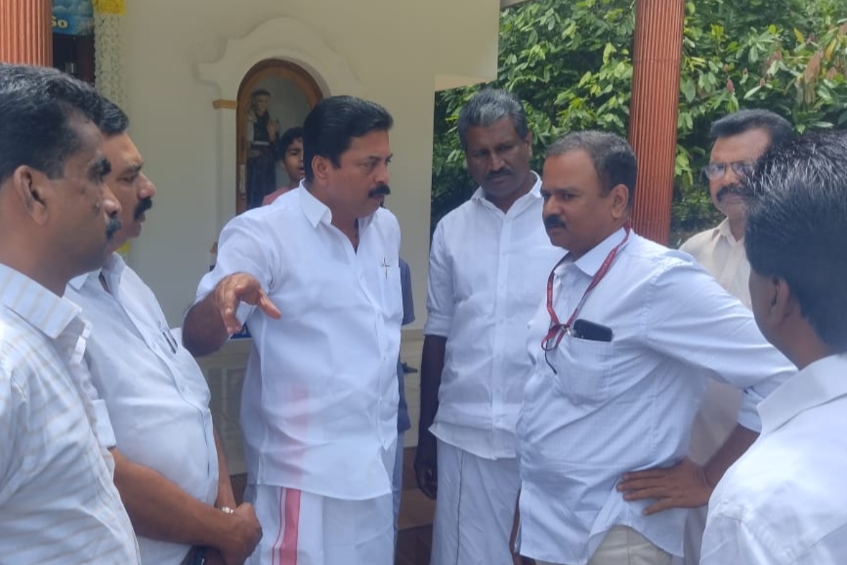 മഴയിൽ തകർന്ന ആന്റോപുരം പാലം ജലവിഭവ വകുപ്പ് മന്ത്രി ശ്രീ റോഷി അഗസ്റ്റിൻ സന്ദർശിച്ചു.